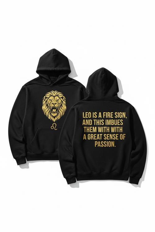 Leo Black & Gold Hoodie
